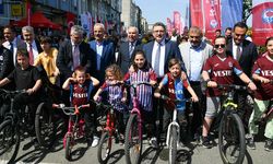 Trabzon’da Bisiklet Yarışı Heyecanı: 150 Sporcu Yarıştı, 73 Bisiklet Dağıtıldı
