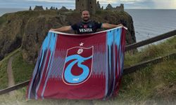 Trabzonspor Bayrağı Dunnottar Kalesi’nde Dalgalandı