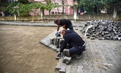 Giresun Çerkez Sokak’ta Modern Parke Taşı Çalışmaları Başladı