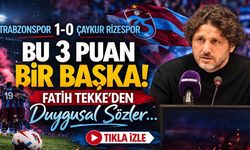 Trabzonspor'da Bu 3 Puan Bir Başka! Fatih Tekke'den Duygusal Sözler