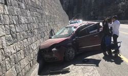 Ayder Yolunda Arı Paniği! Araç Duvara Çarptı