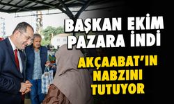 Başkan Ekim Salı Pazarı'nda Akçaabat'ın Nabzını Tuttu