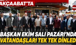 Trabzon Akçaabat'ta Başkan Ekim Salı Pazarı’nda