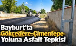 Bayburt'ta Gökçedere-Çimentepe Yoluna Asfalt Tepkisi