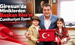 Giresun'da Miniklerden Başkan Köse'ye Cumhuriyet Ziyareti