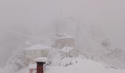 Eynesil Beyaza Büründü! Kar Manzarası Büyüledi