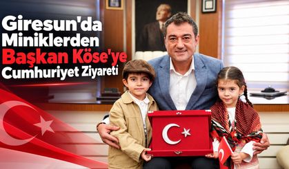Giresun'da Miniklerden Başkan Köse'ye Cumhuriyet Ziyareti