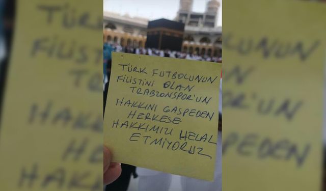 Trabzonspor Taraftarından Kabe'de Adalet Çağrısı