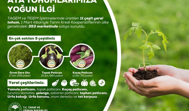 61 Bin Paket Ata Tohumu 353 Markette Satışa Sunuldu