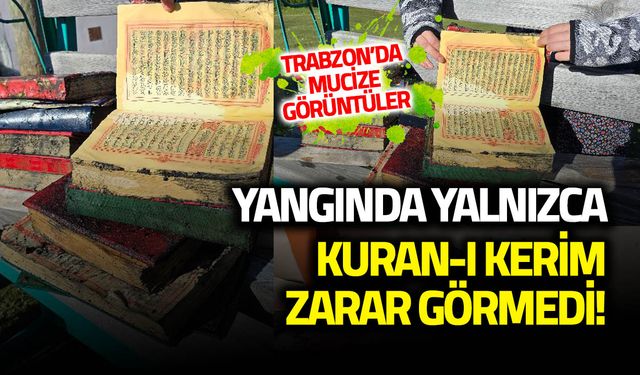 Trabzon'daki Yangında Kuran-ı Kerim Zarar Görmedi! Mucize Görüntüler..