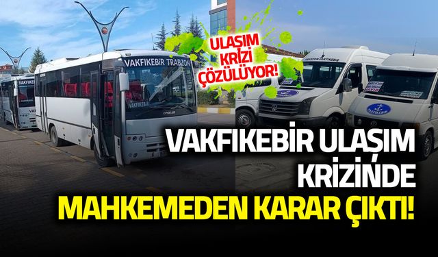 Ulaşım Krizinde Mahkeme Kararı! Vakfıkebir'de Sorun Çözülüyor...