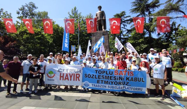 KESK Trabzon'da İş Bıraktı! Sefalet Zammına Tepki