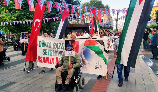Trabzon’dan Gazze’ye Destek! Şehit Gazeteci Unutulmadı