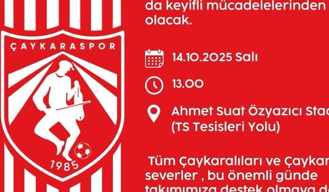 Çaykaraspor Yomraspor Derbisi İçin Taraftarlarını Bekliyor