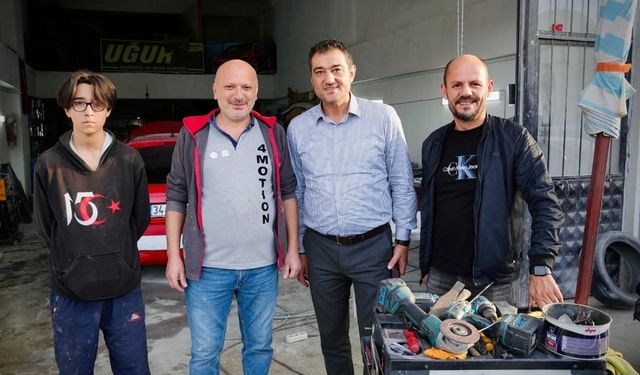 Fuat Köse sanayi sitesinde esnafla buluştu: “Alın teri kutsaldır”