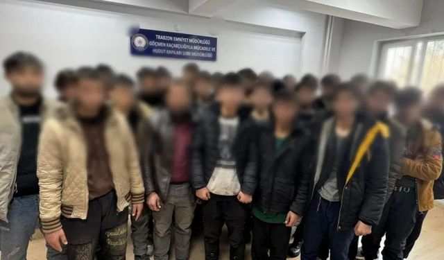 Trabzon’da yasadışı göçmen operasyonu! Kıskıvrak yakalandılar