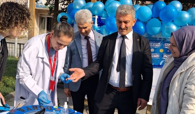 Mavi balonlar gökyüzünde: Maçka’da diyabet farkındalığı