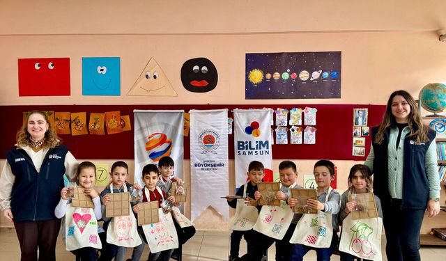 Bilim Samsun Köy Okullarında Öğrencilerle Buluştu