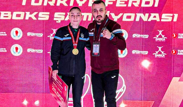 Trabzonsporlu Gamze Soğuksu’dan Altın Yumruk! Türkiye Şampiyonu
