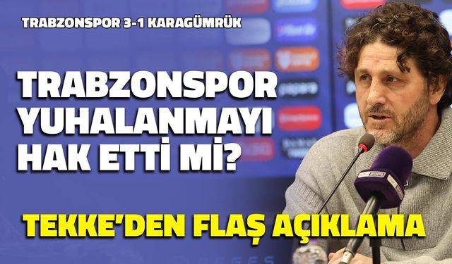 Trabzonspor Yuhalanmayı Hak Etti mi? Fatih Tekke Konuştu...