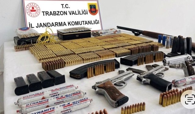 Trabzon’da Şafak Operasyonu: Cephanelik Ortaya Çıktı