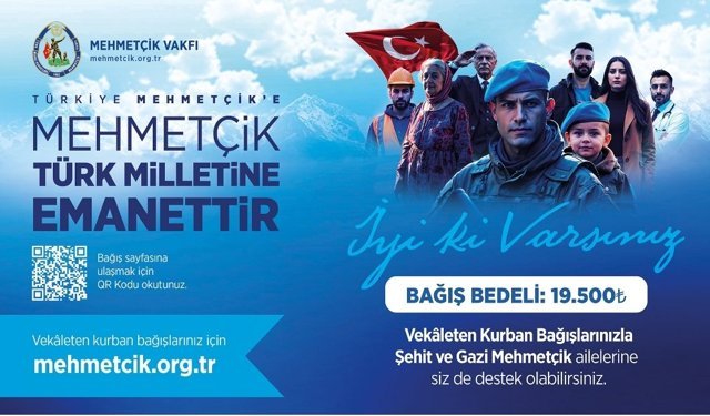 Mehmetçik Vakfı 2026 Vekaletle Kurban Bağışı Başladı