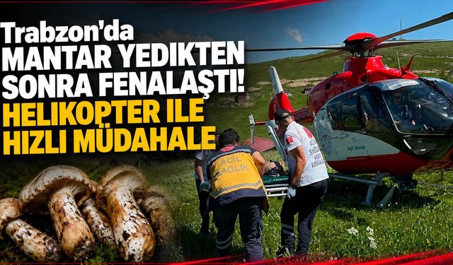Trabzon'da Mantar Yedikten Sonra Fenalaştı! Helikopter ile Hızlı Müdahale