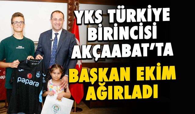 Başkan Ekim, YKS Türkiye Birincisi Abdullah Uslu’yu Ağırladı