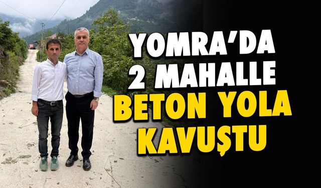 Trabzon Yomra'da 2 Mahalle Beton Yola Kavuştu