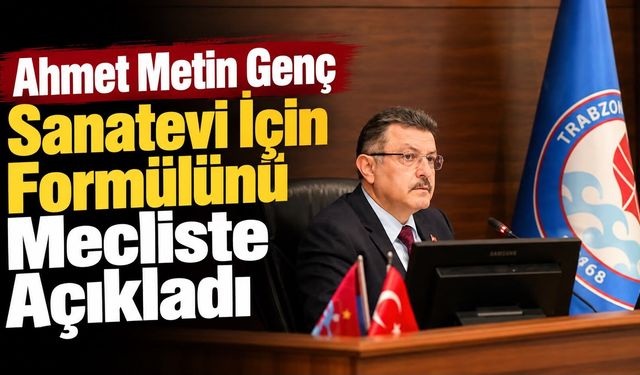 Ahmet Metin Genç Sanatevi İçin Formülünü Mecliste Açıkladı