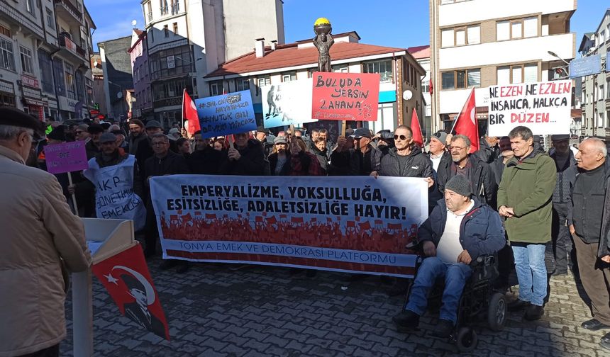 Tonya'da Dev Protesto: "Bu Soygun Düzeni Durdurulmalı!"