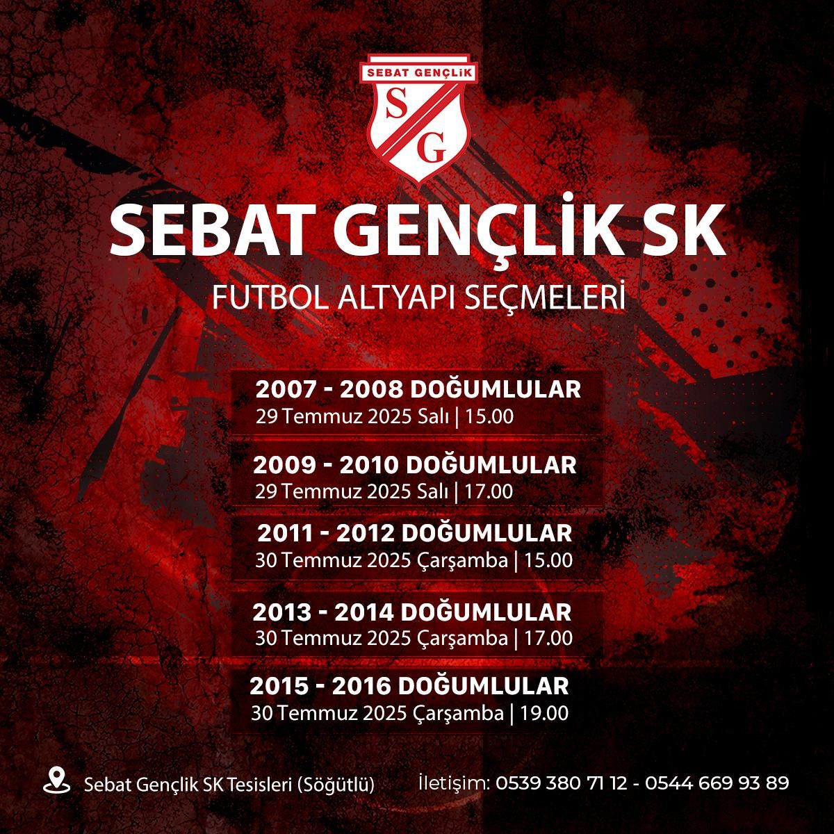 Sebat Sebat Gençlik SK’dan Altyapı Seçmeleri Başlıyor - Haber Trabzon ...