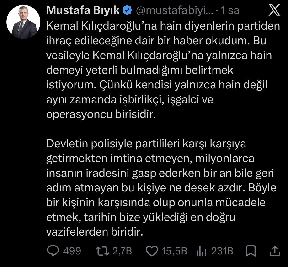 Başkan Bıyık kılıçdaroğlu